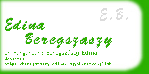 edina beregszaszy business card