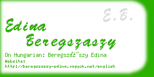 edina beregszaszy business card